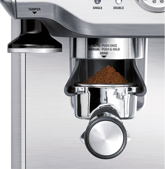  Auto grind & dose with an integrated conical burr grinder with 16 grind settings